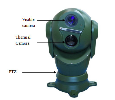 30X οπτική ζουμ κάμερα Ptz μακροχρόνιας σειράς καμερών θόλων διπλή θερμική για το όχημα που τοποθετείται