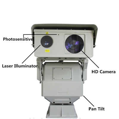 υπέρυθρη κάμερα λέιζερ μακροχρόνιας σειράς PTZ ασφάλειας 1KM με το φωτιστικό 808nm IR