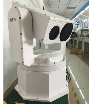 Άσπρα κάμερα ασφαλείας θερμικής λήψης εικόνων συστημάτων παρακολούθησης PTZ συνόρων θερμικά