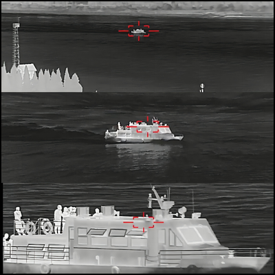 31-155 mm PTZ θερμική κάμερα απεικόνισης IP66 για παρακολούθηση και παρακολούθηση ασφαλείας μεγάλης απόστασης