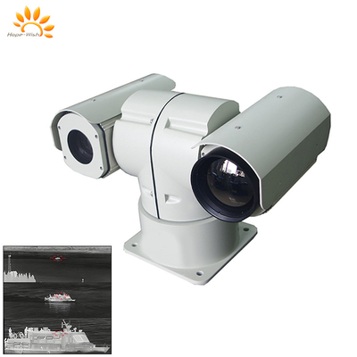 IP67 PTZ υπέρυθρες κάμερες παρακολούθησης H.264 Laser T Shape Dual-sensor θερμική κάμερα